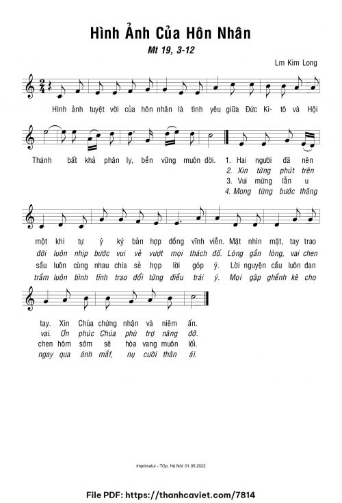 Hình ảnh của hôn nhân - Lm. Kim Long - trang 1