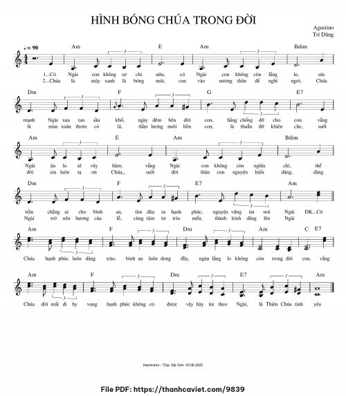 Hình bóng Chúa trong đời - Augustino Trí Dũng - trang 1