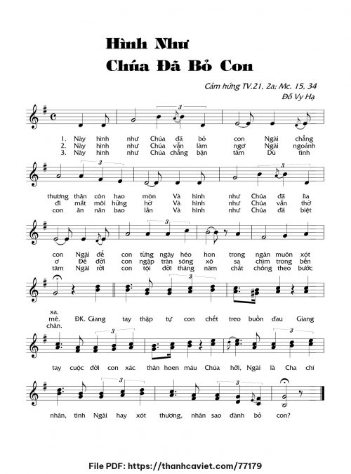 Hình như Chúa đã bỏ con - Đỗ Vy Hạ - trang 1