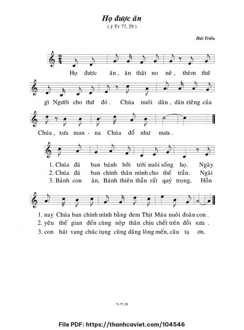Họ được ăn - Hải Triều - trang 1