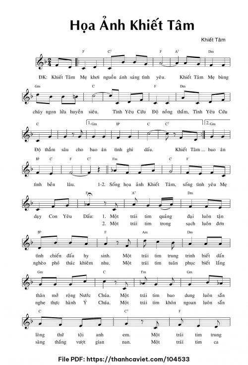 Họa ảnh Khiết Tâm - Khiết Tâm - trang 1
