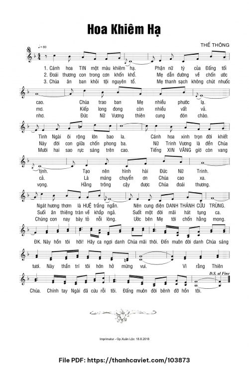 Hoa khiêm hạ - Thế Thông - trang 1