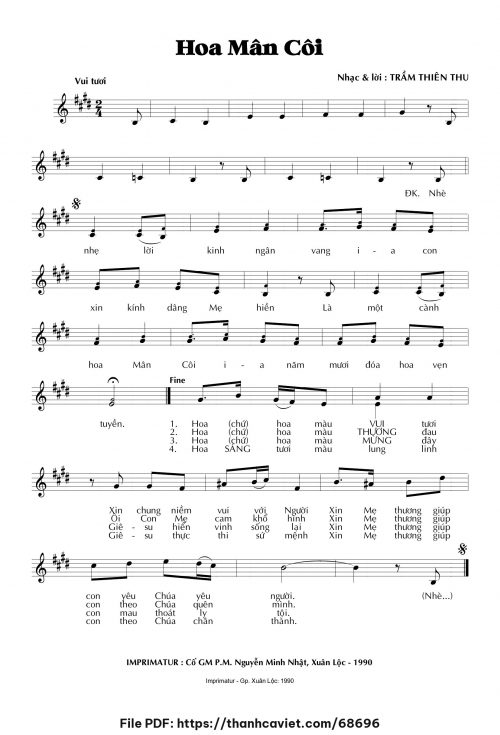 Hoa Mân côi - Trầm Thiên Thu - trang 1