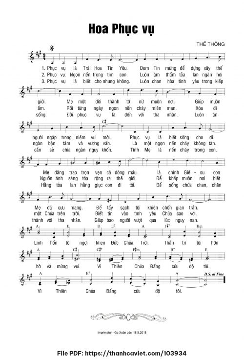 Hoa phục vụ - Thế Thông - trang 1