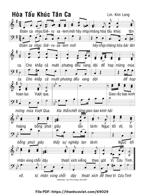 Hòa tấu khúc tân ca - Lm. Kim Long - trang 1