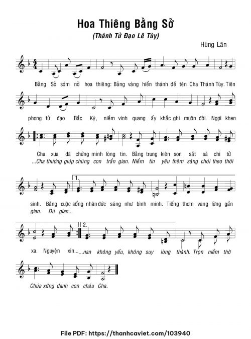 Hoa thiêng Bằng Sở - Hùng Lân - trang 1