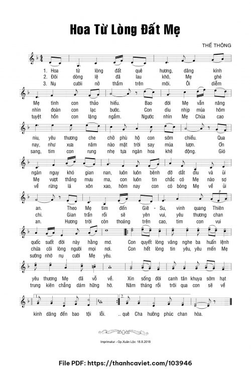 Hoa từ lòng đất Mẹ - Thế Thông - trang 1