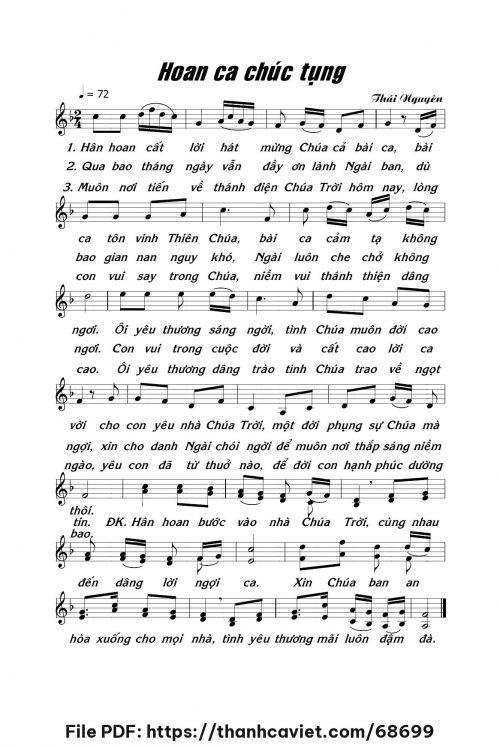 Hoan ca chúc tụng - Lm. Thái Nguyên - trang 1