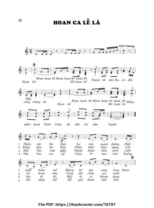 Hoan ca Lễ Lá - Viết Chung - trang 1