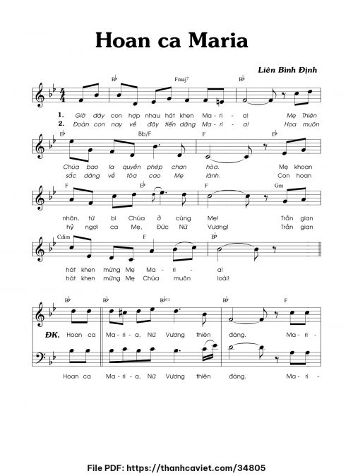 Hoan ca Maria - Liên Bình Định - trang 1