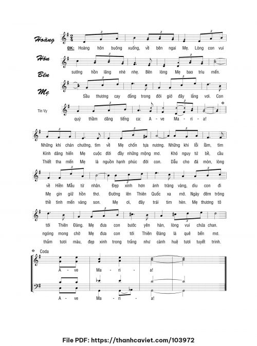 Hoàng hôn bên Mẹ - Tín Vy (Hoa Phượng Vi) - trang 1