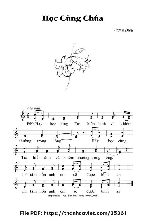 Học cùng Chúa - Lm. Vương Diệu - trang 1