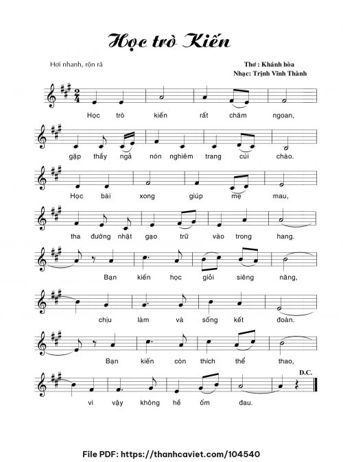 Học trò Kiến - Trịnh Vĩnh Thành - trang 1