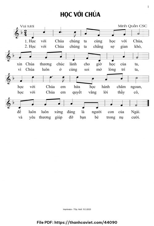 Học với Chúa - Minh Quân CSC - trang 1
