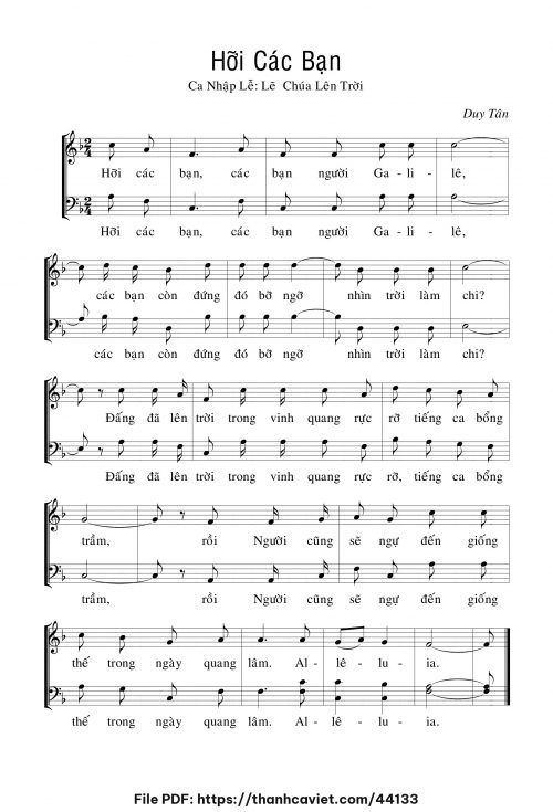Hỡi các bạn - Duy Tân - trang 1