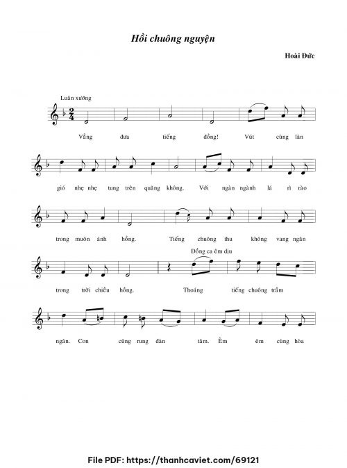 Hồi chuông nguyện - Lm. Hoài Đức - trang 1