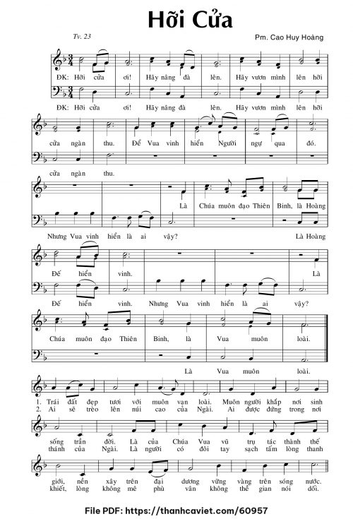 Hỡi cửa - Cao Huy Hoàng - trang 1