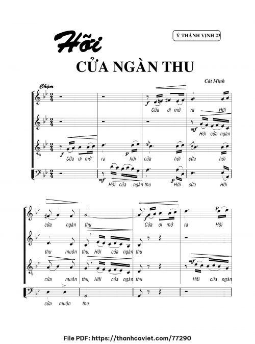 Hỡi cửa ngàn thu - Cát Minh - trang 1