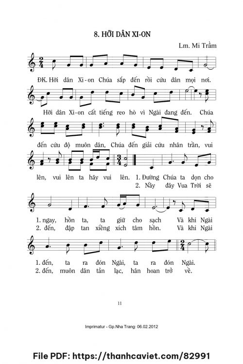 Hới dân Xion - Lm. Mi Trầm - trang 1