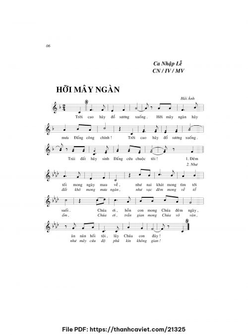 Hỡi mây ngàn - Hải Ánh - trang 1