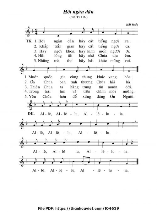 Hỡi ngàn dân - Hải Triều - trang 1