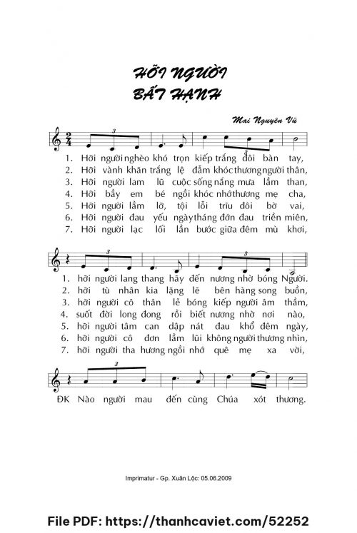Hỡi người bất hạnh - Mai Nguyên Vũ - trang 1