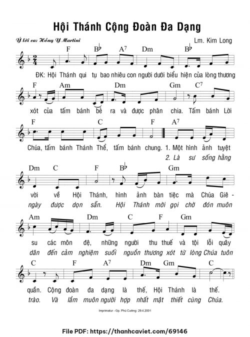 Hội Thánh cộng đoàn đa dạng - Lm. Kim Long - trang 1