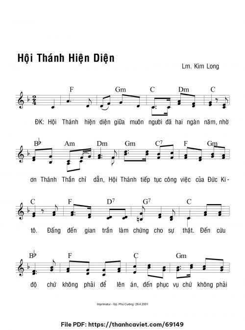 Hội Thánh hiện diện - Lm. Kim Long - trang 1