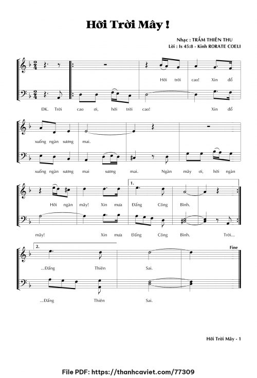 Hỡi trời mây - Trầm Thiên Thu - trang 1