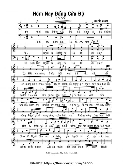 Hôm nay Đấng cứu độ - Nguyễn Chánh - trang 1