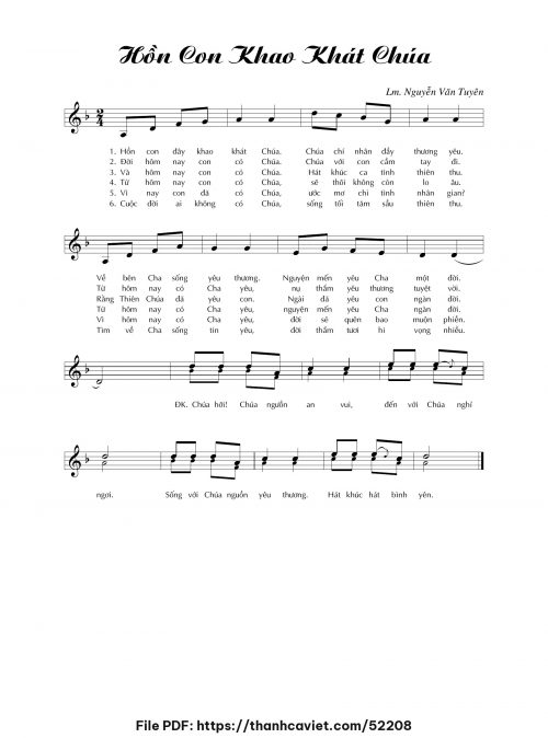 Hồn con khao khát Chúa - Lm. Nguyễn Văn Tuyên - trang 1