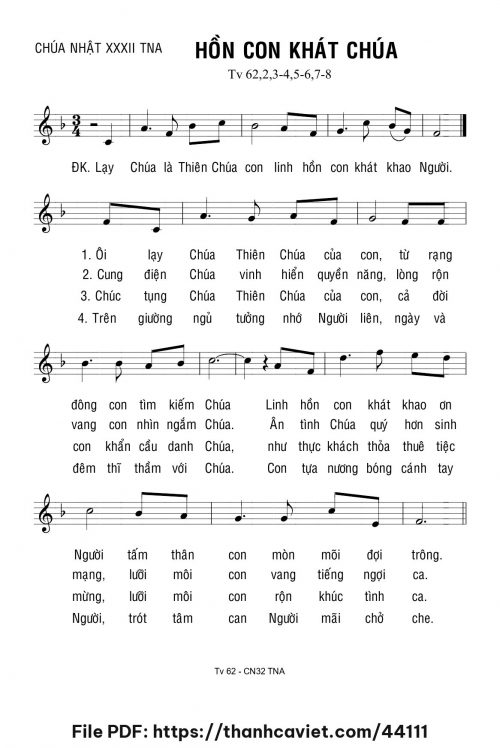 Hồn con khát Chúa - Lm. Bạch Vân - trang 1