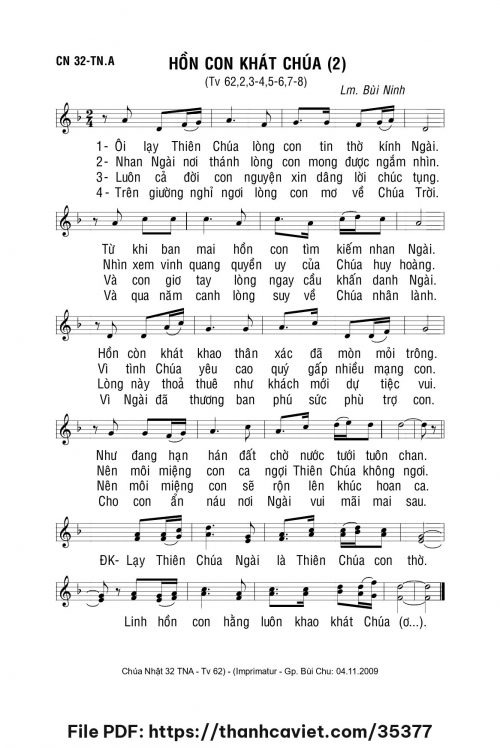 Hồn con khát Chúa 2 - Lm. Bùi Ninh - trang 1