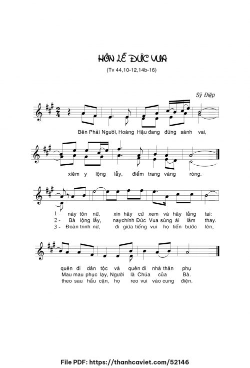 Hôn lễ Đức Vua - Sỹ Điệp - trang 1