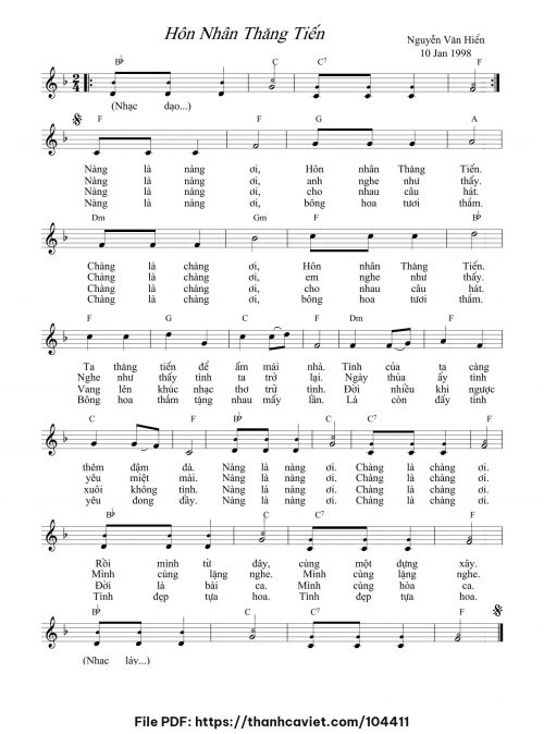 Hôn nhân Thăng Tiến - Nguyễn Văn Hiển - trang 1