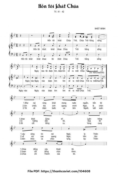 Hồn tôi khát Chúa - Nhật Minh - trang 1