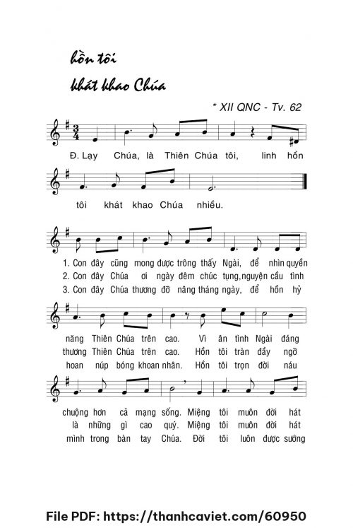 Hồn tôi khát khao Chúa - Lm. La Thập Tự - trang 1