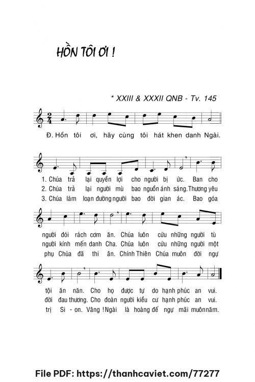 Hồn tôi ơi - Lm. La Thập Tự - trang 1