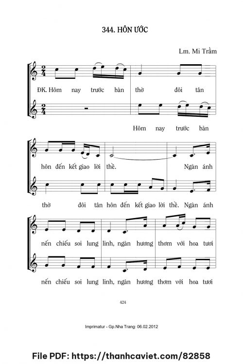 Hôn Ước - Lm. Mi Trầm - trang 1