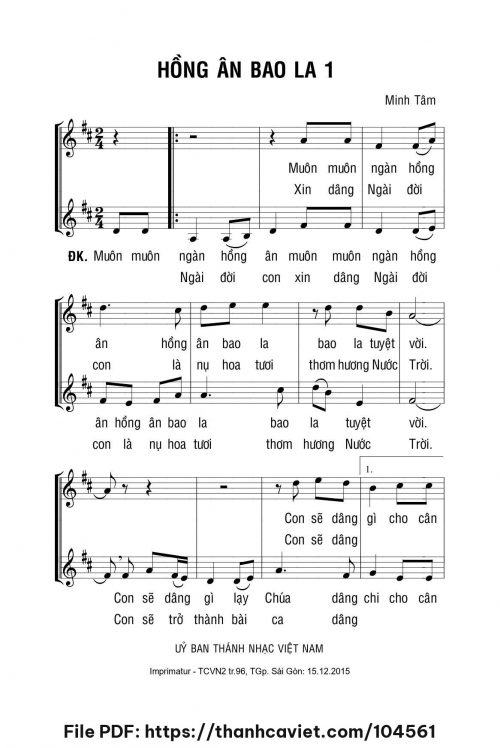 Hồng ân bao la 1 - Minh Tâm - trang 1