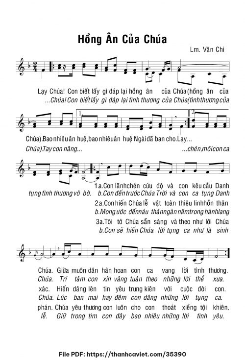 Hồng ân của Chúa - Lm. Văn Chi - trang 1