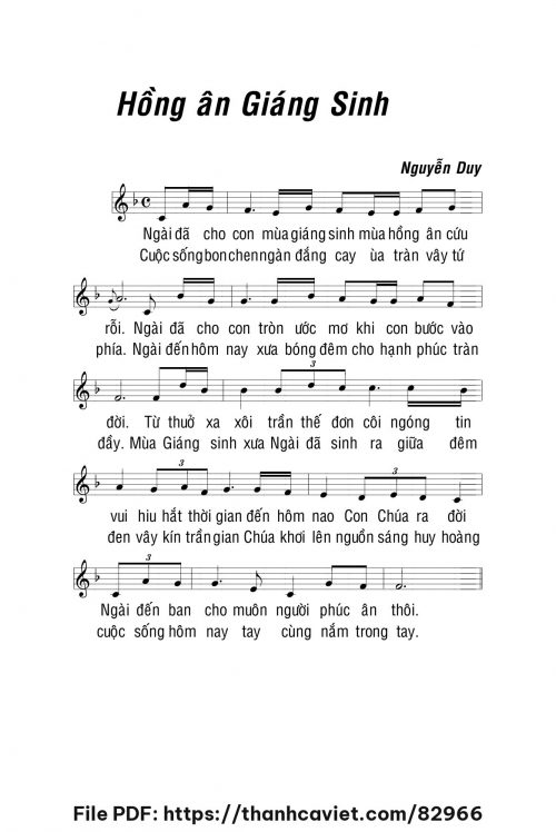 Hồng ân Giáng Sinh - Lm. Nguyễn Duy - trang 1