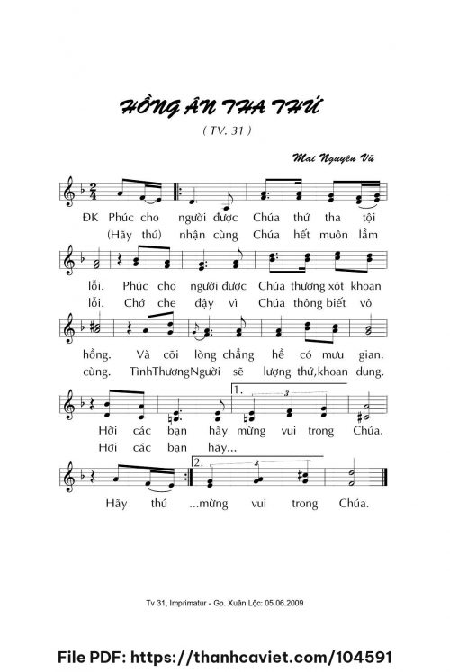 Hồng ân tha thứ - Mai Nguyên Vũ - trang 1