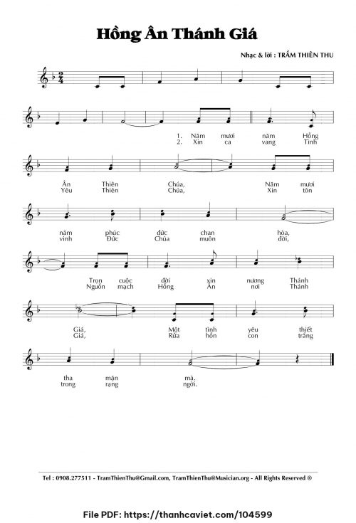 Hồng ân Thánh giá - Trầm Thiên Thu - trang 1