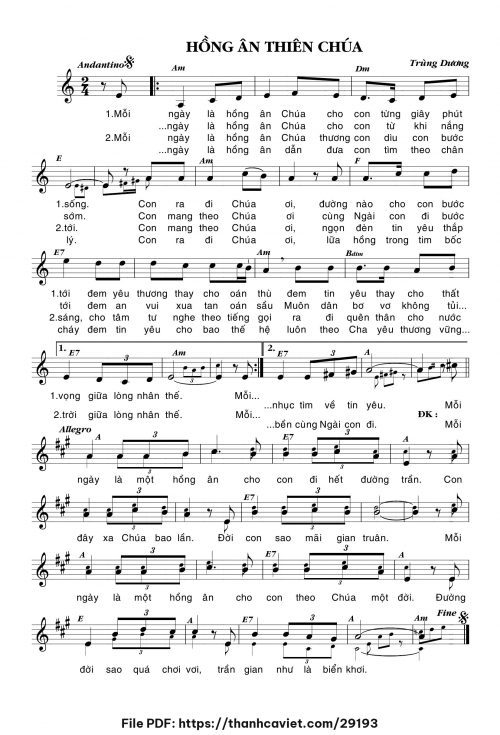 Hồng ân Thiên Chúa - Trùng Dương - trang 1