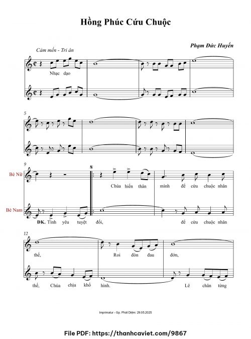Hồng phúc cứu chuộc - Phạm Đức Huyến - trang 1