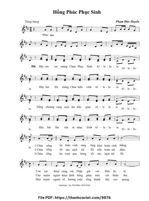 Hồng phúc Phục Sinh - Phạm Đức Huyến - trang 1