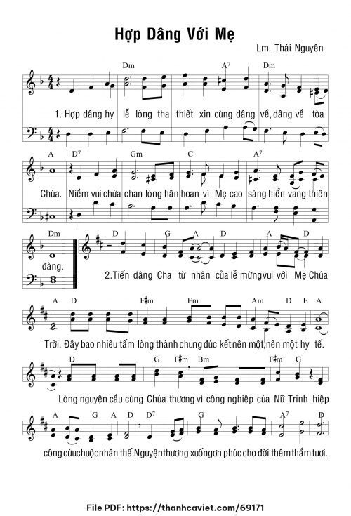Hợp dâng với Mẹ - Lm. Thái Nguyên - trang 1