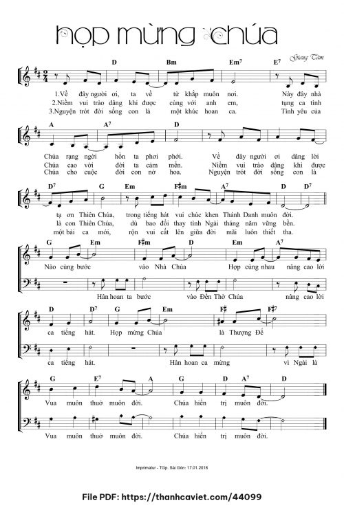 Họp mừng Chúa - Lm. Giang Tâm - trang 1