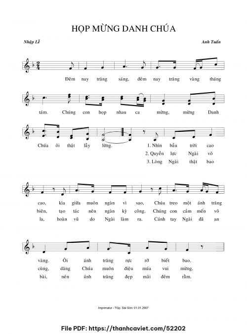 Họp mừng danh Chúa - Anh Tuấn - trang 1